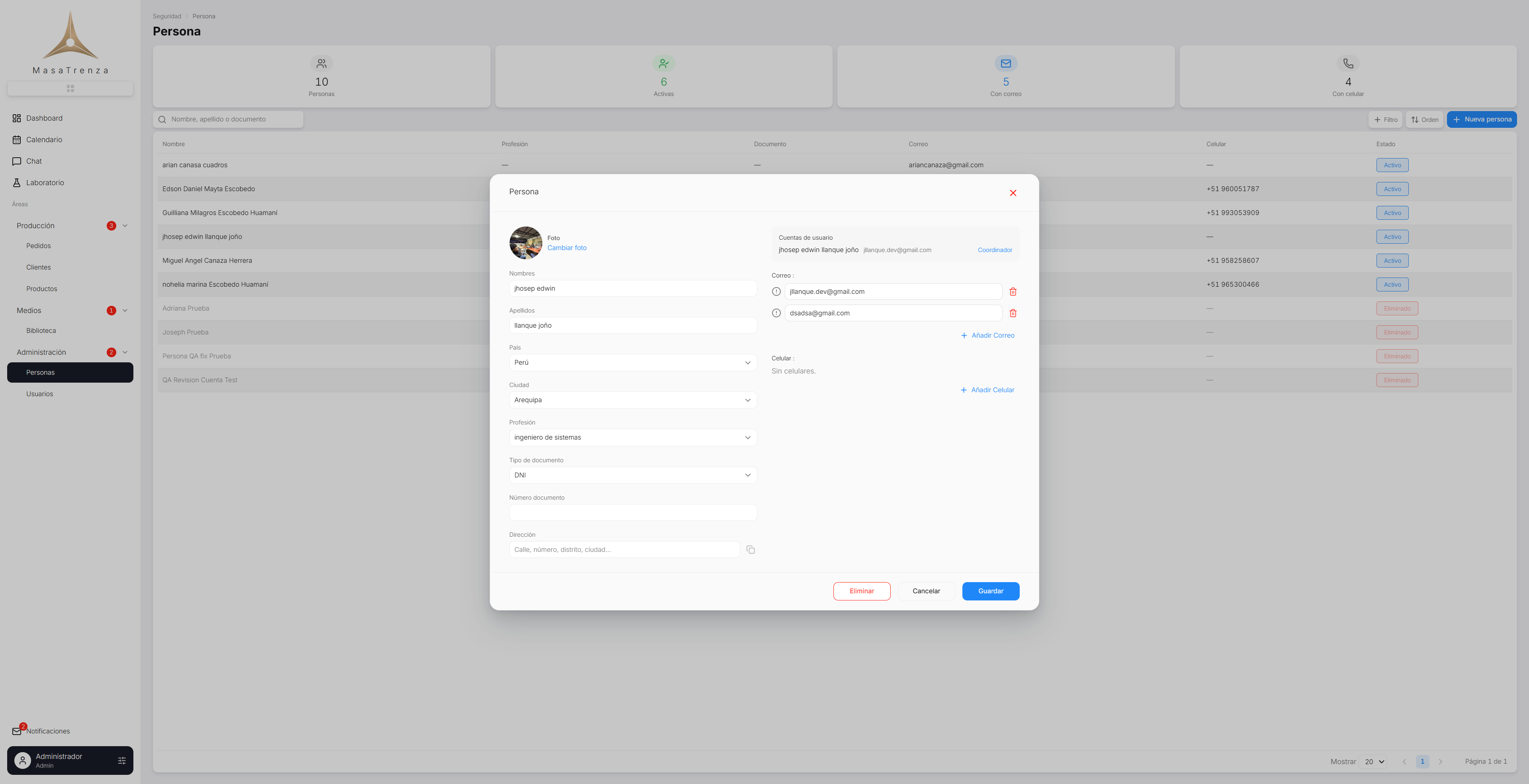 Reference customer management view in ARYA